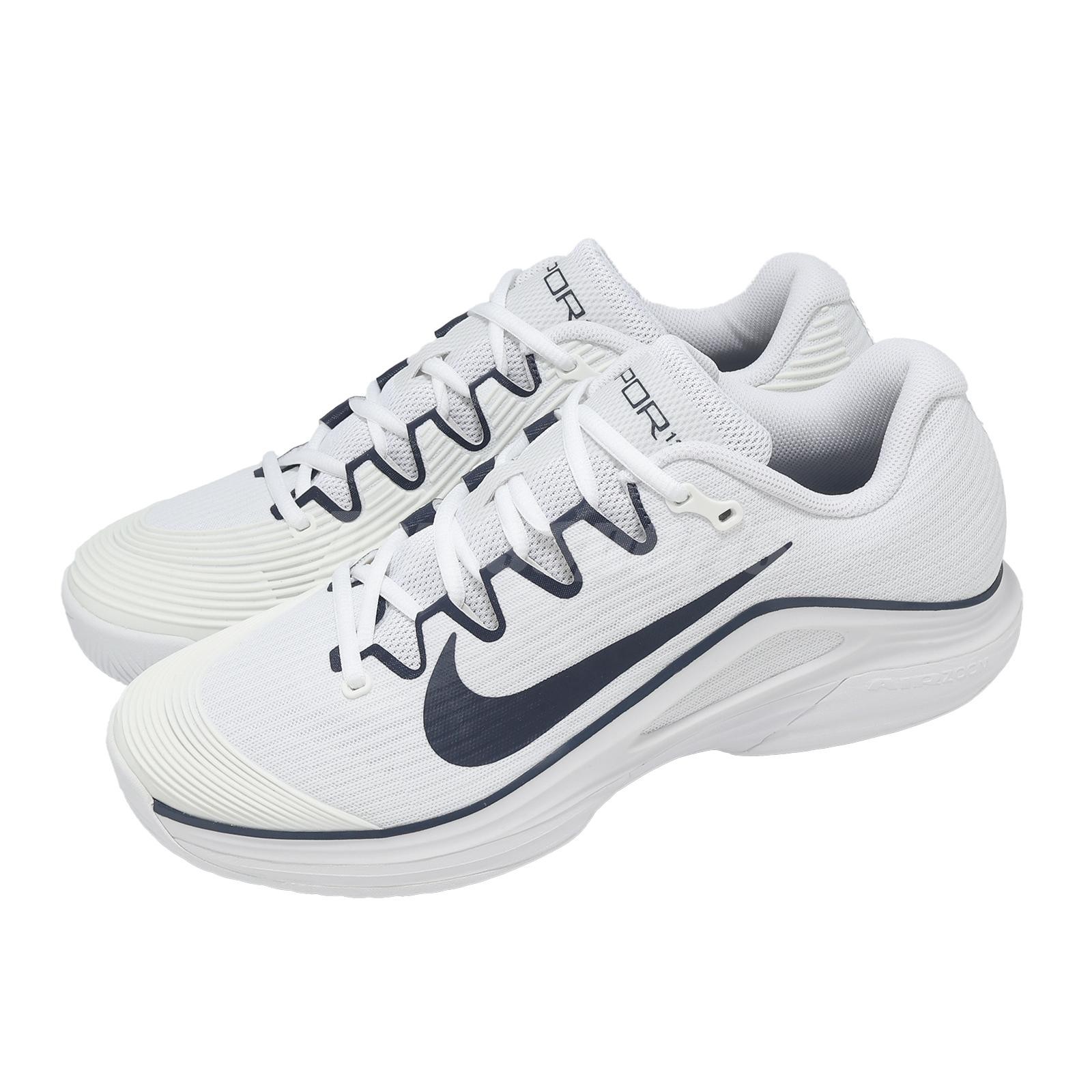 Nike Zoom Vapor 12 HC White Midnight Navy Men Tennis Sports Shoes IB7168-100