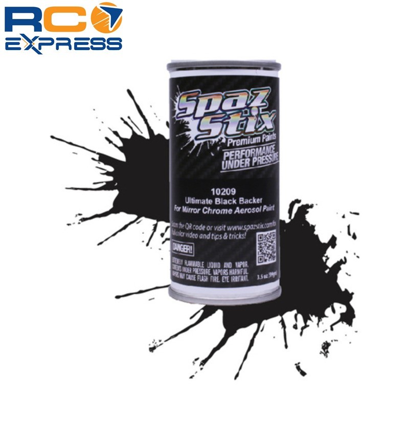 Spaz Stix Ultimate Black Backer for Mirror Chrome Aerosol 3.5oz Can SZX10209