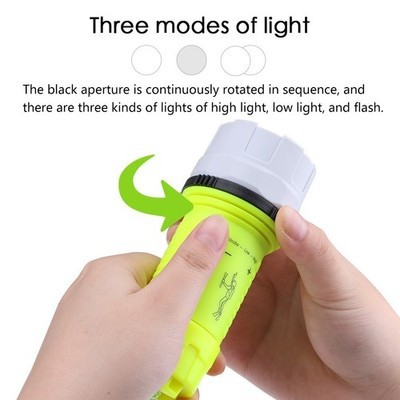 Waterproof Strong Light LED Torch Scuba Diving Underwater Flashlight Torch Lamp