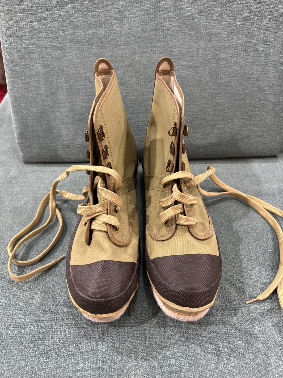 Hodgman Caster Wading Shoes High Top Canvas Upper Fishing 19200 Men’s Sz 12 Felt