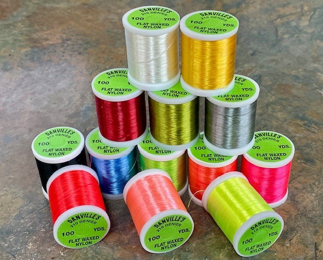 DANVILLE 210 DENIER FLAT WAXED THREAD. 100 YARD SPOOL. FLY TYING. U PICK COLOR.
