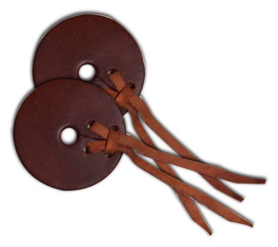 Western Saddle Horse Pr. of 2 Genuine Leather Bit Guards 3" Black or Brown Leath