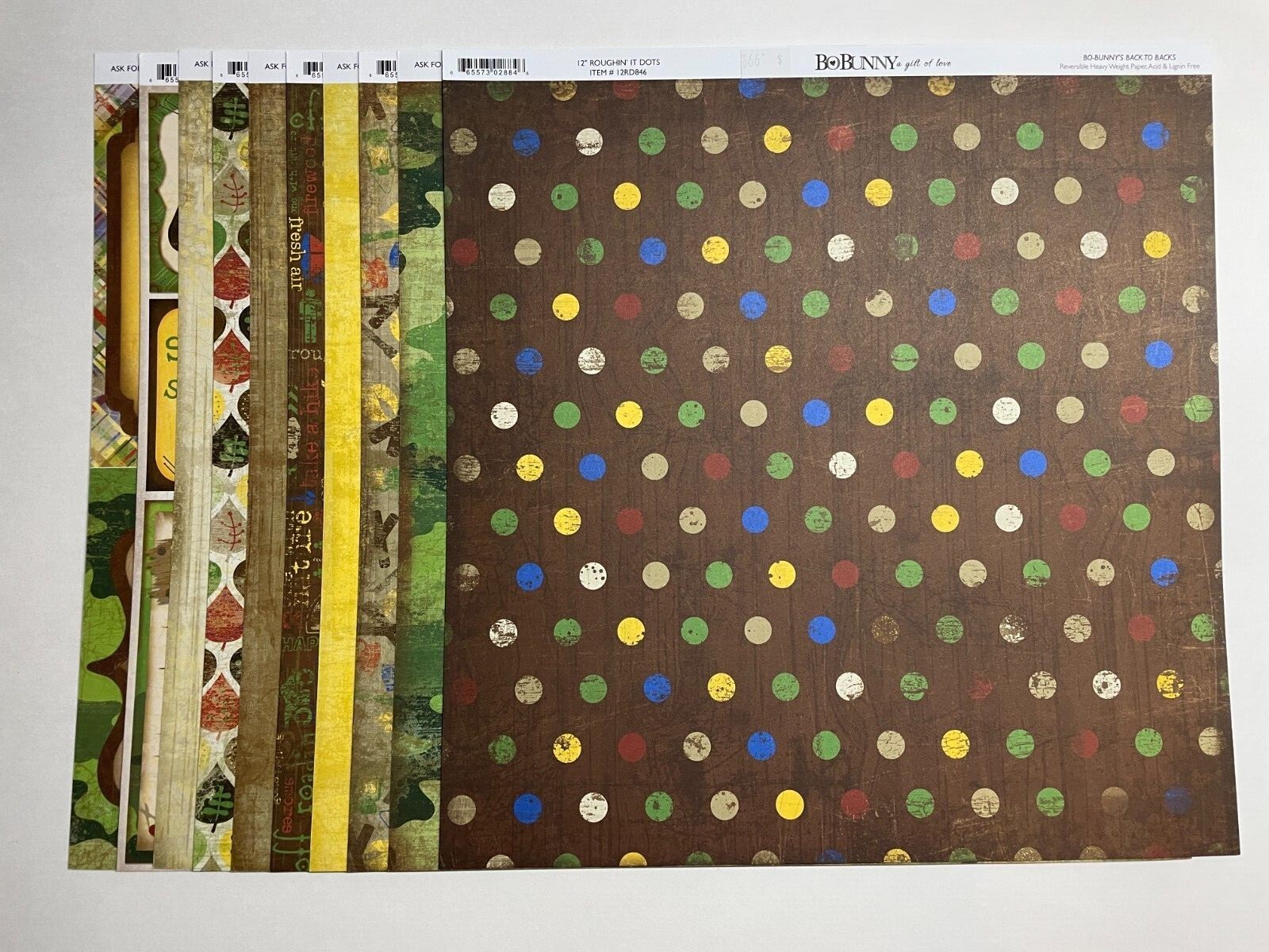 BO BUNNY "ROUGHIN' IT" 12 X 12 DS HEAVY PAPER