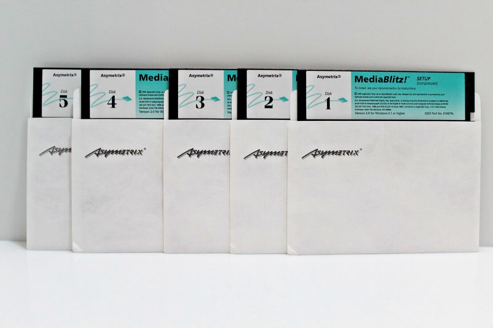 Media Blitz! - 5 1/4 Floppy Disks; Asymetrix, 1993