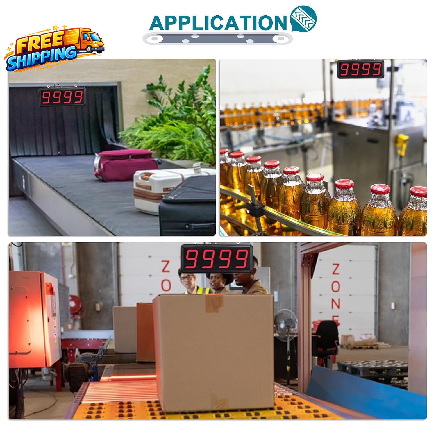 DigitalLED Counter4In Digits DisplayCounter People VisitorCounter Countupto 9999