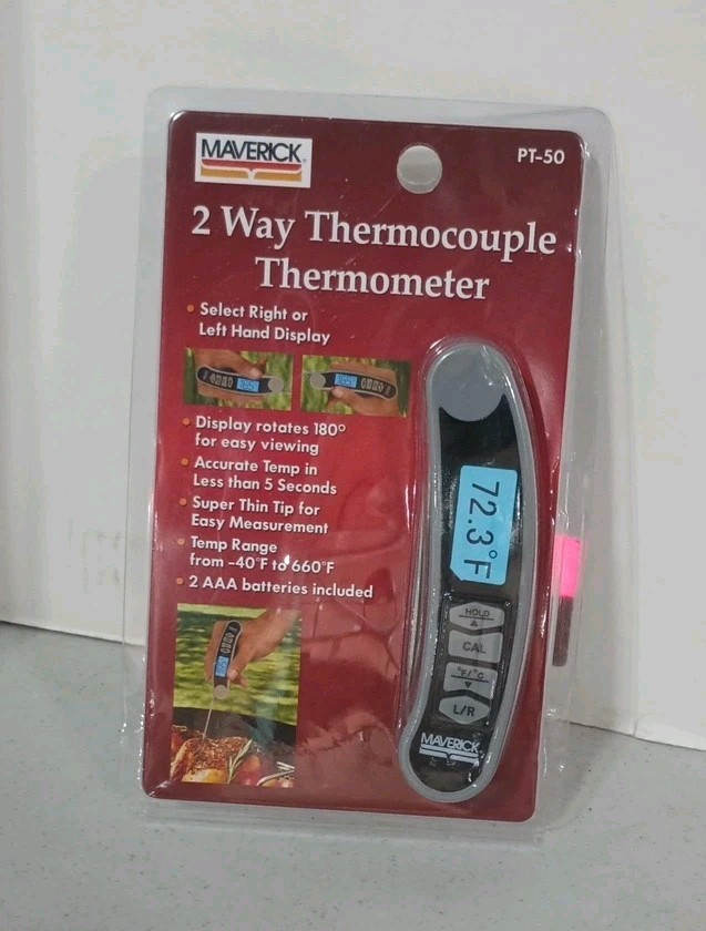 MAVERICK PT-50 Maverick 2-Way Thermocouple Thermometer Cooking Instant Read NEW
