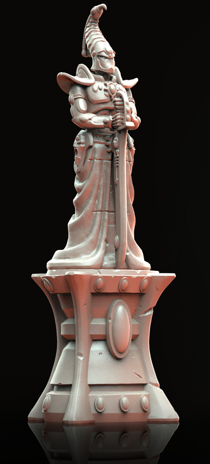 Grimdark Sci-Fi Resin Statue Space Elf Set Terrain Gothic Wargaming Scenery