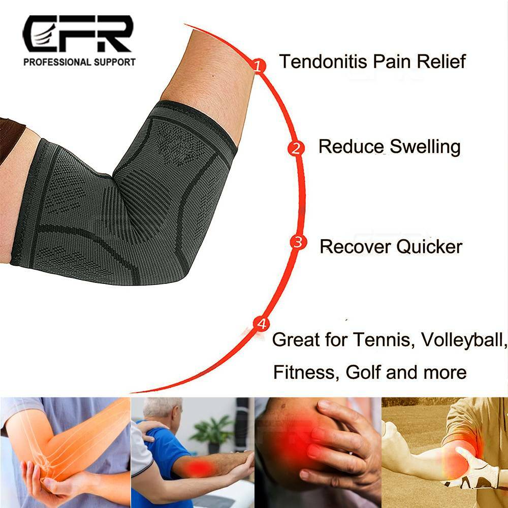 Tennis Elbow Brace Compression Support Sleeve Arthritis Tendonitis Joint Pain