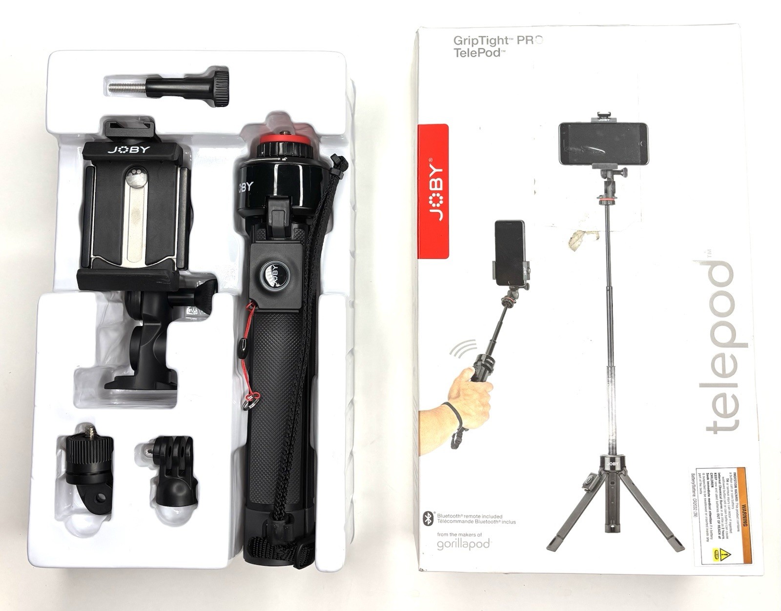 Joby GripTight Pro TelePod Selfie Stick Tripod - JB01534-BWW