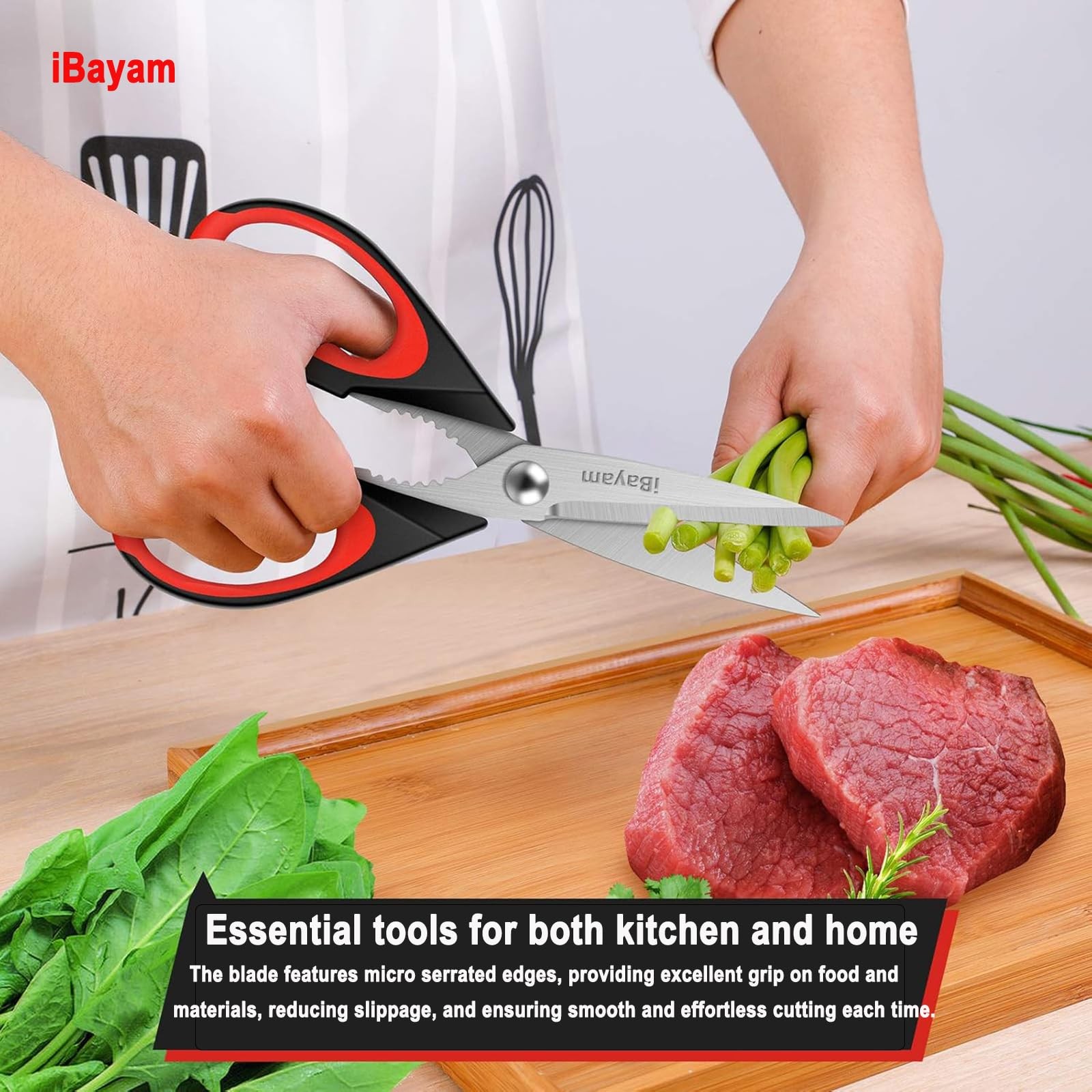 Kitchen Scissors All Purpose Heavy Duty Kitchen Utensils Set Stainless Steel C