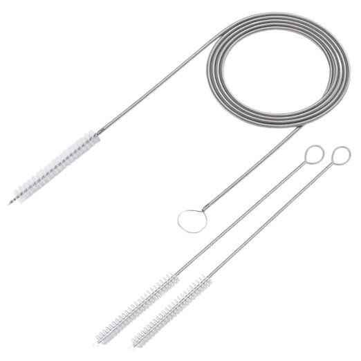 Long Drain Wire Brush, 60 Inch Flexible Pipe Tube Brush, Nylon Stainless Steel