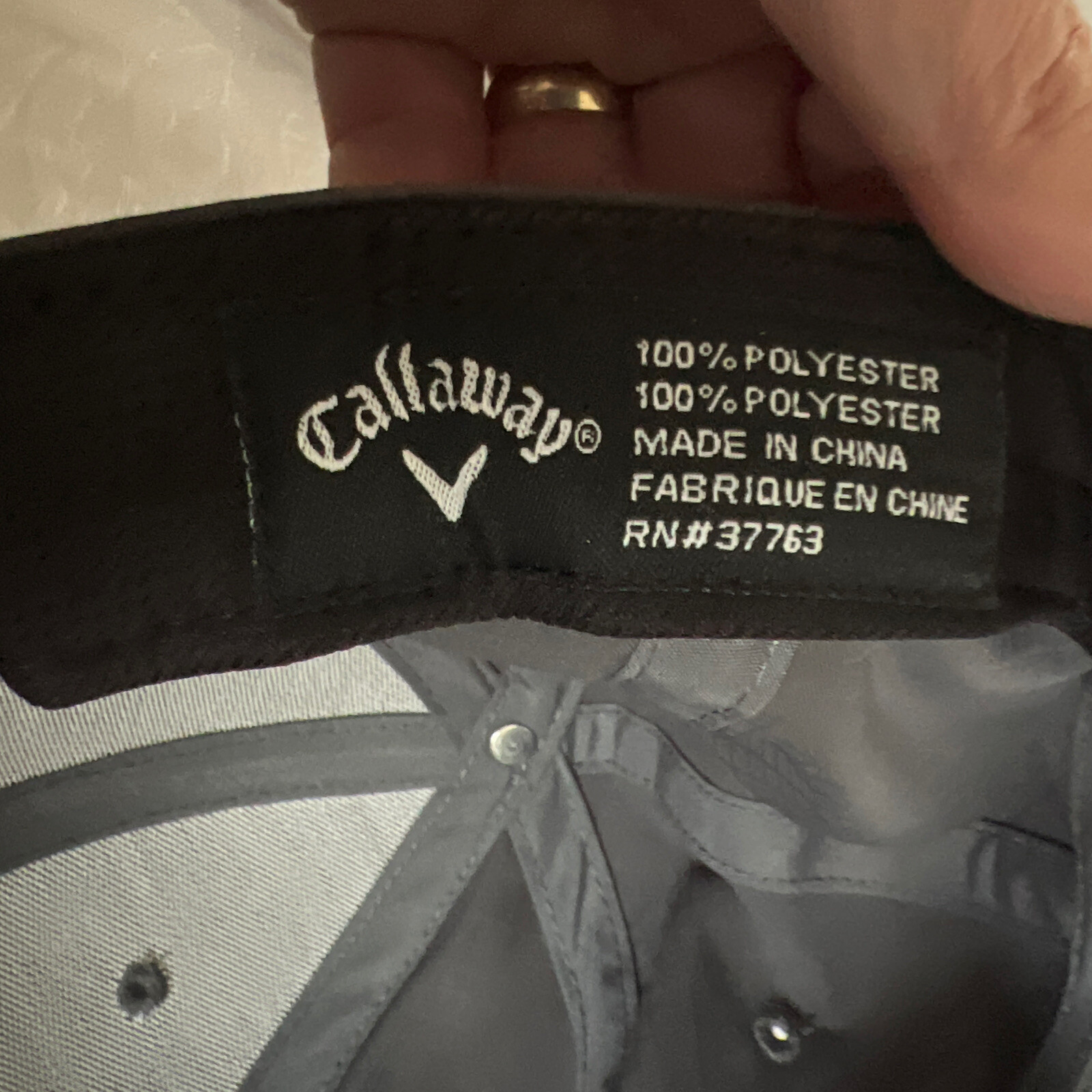 Callaway Gray With Red Label Poly Adjustable Cap Hat