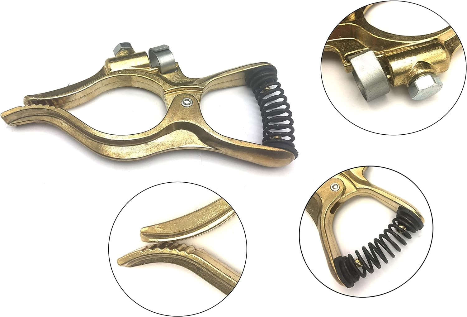 300-Amp T-Style Welding Ground Clamp Brass