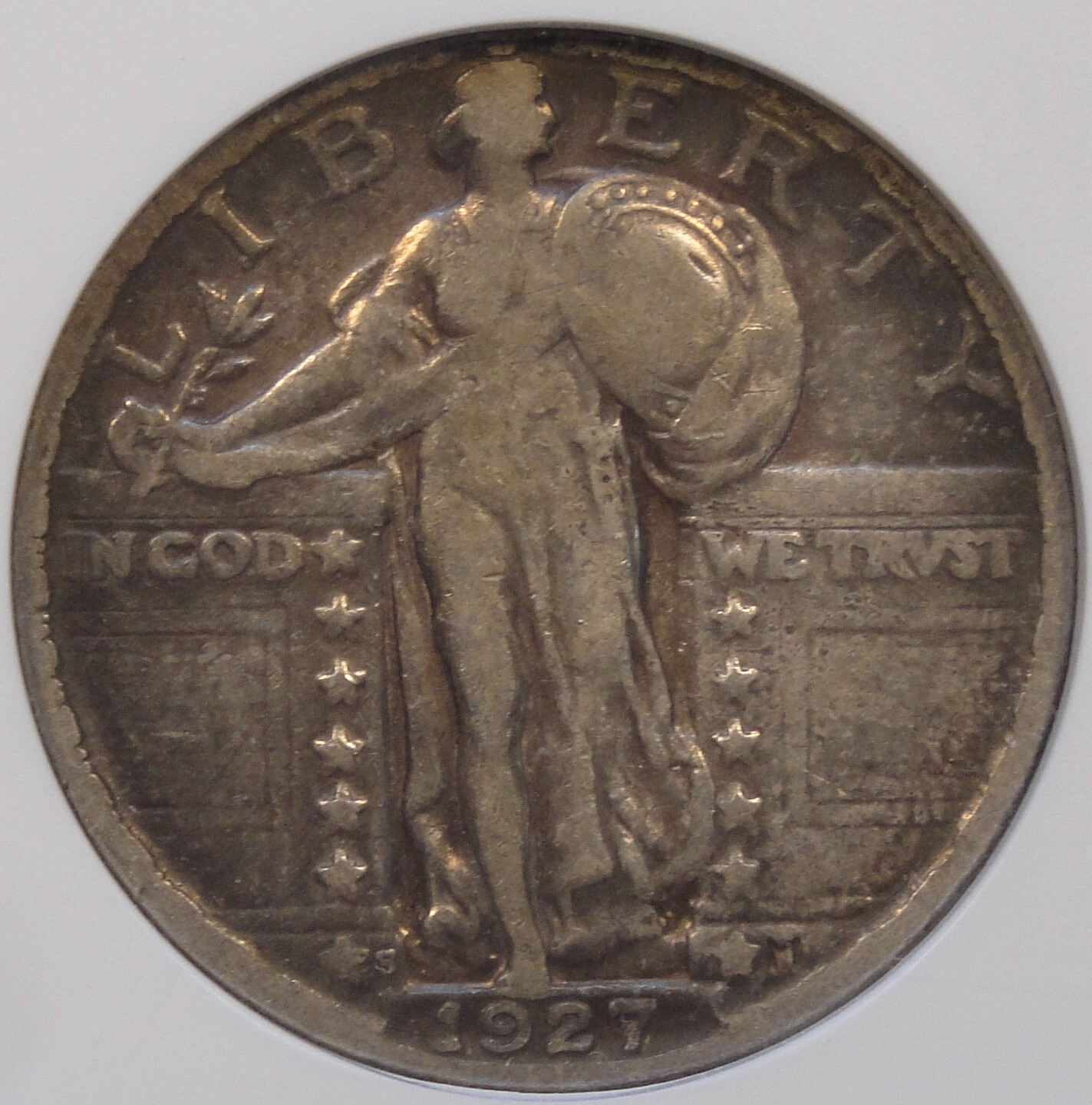 1927-S Standing Liberty Quarter 25c ANACS VF20 Old Small Holder