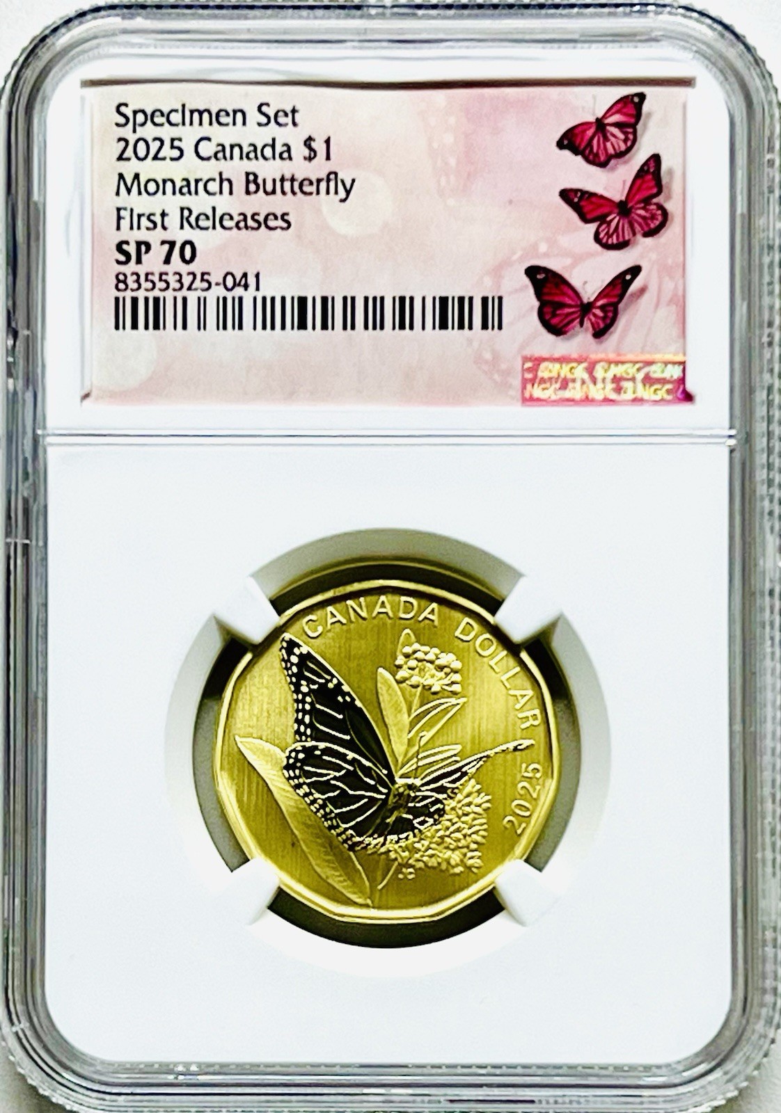 2025 $1 CANADA LOON NGC SP70 MONARCH BUTTERFLY LOONIE FIRST RELEASES SCARCE