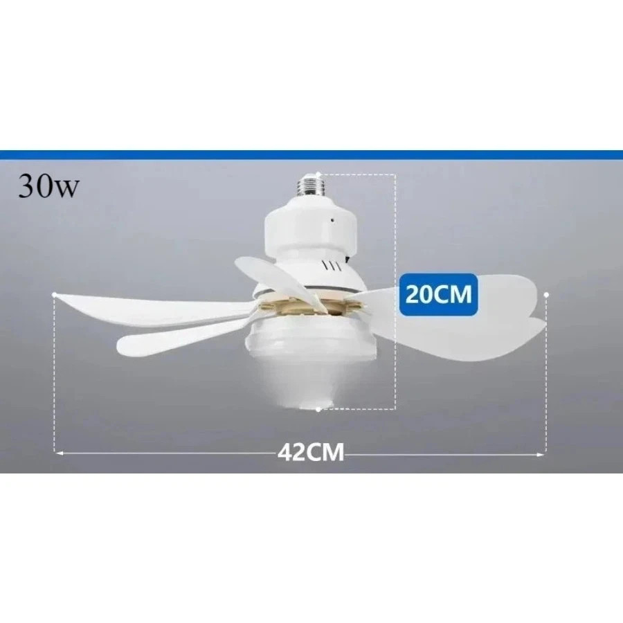 30W LED Ceiling Fan Light E27 Bulb Remote Control Dimmable 85-265V Home Lamp
