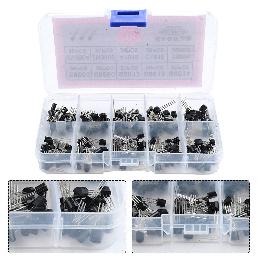 200PCS TO92 Transistors 10 Different Types 20PCS Each for Electronics DIY Work