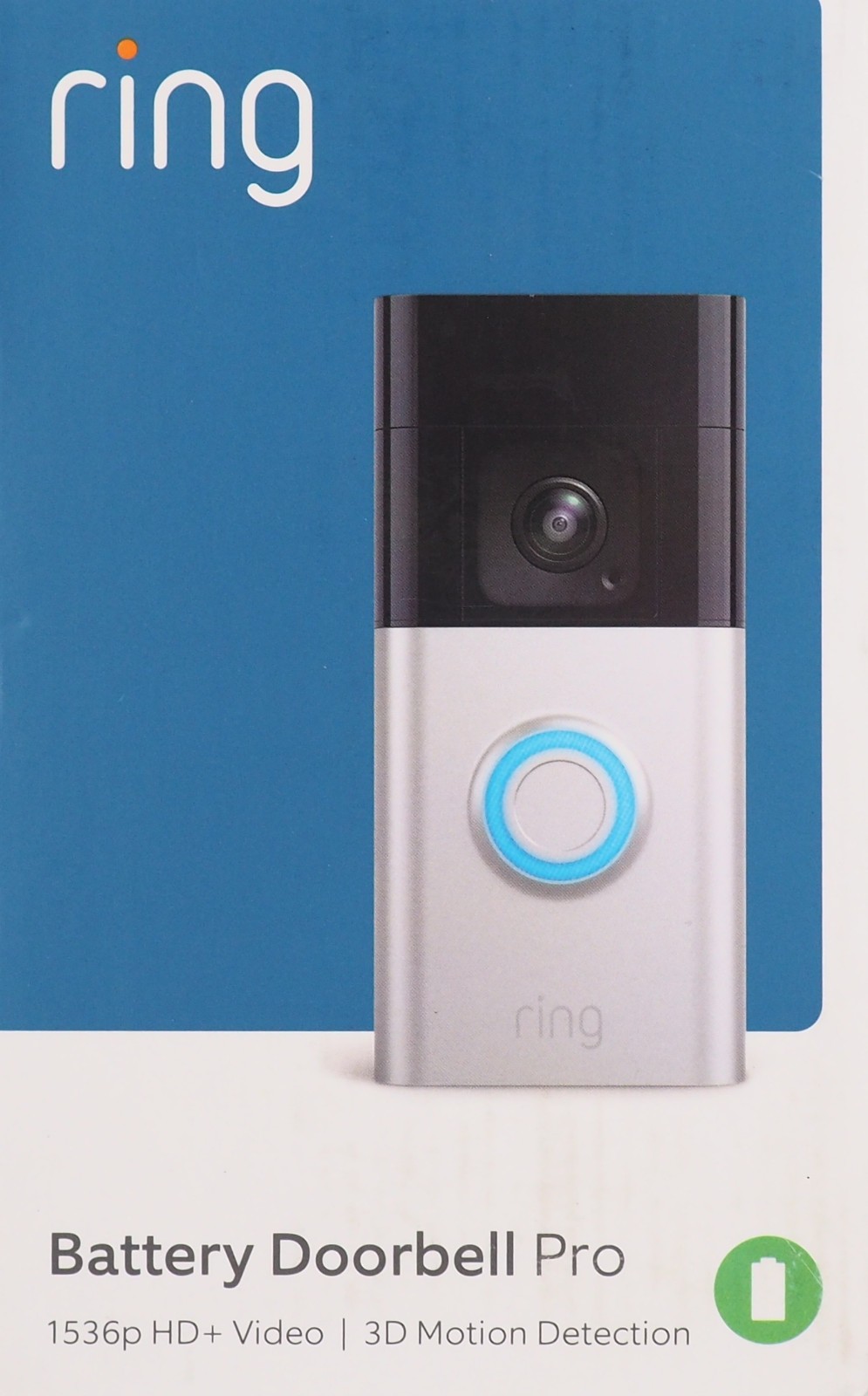 Ring Battery Doorbell Pro Smart Wi-Fi Video Doorbell Battery-powered  Head-to-To