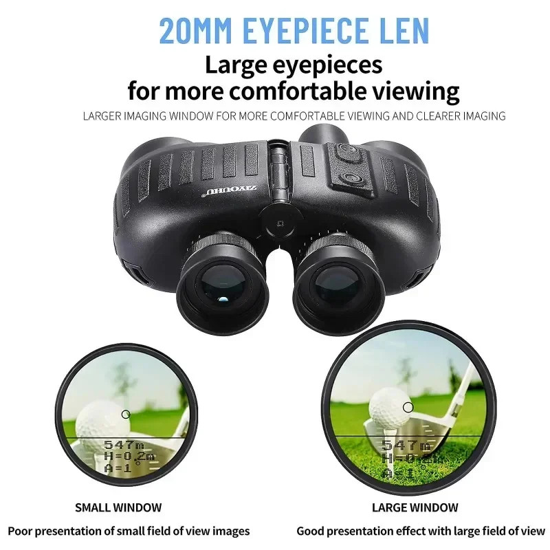 GOYOJO 8x40 Marine Binoculars for Adult with Rangefinder Compass IP65 Waterproof