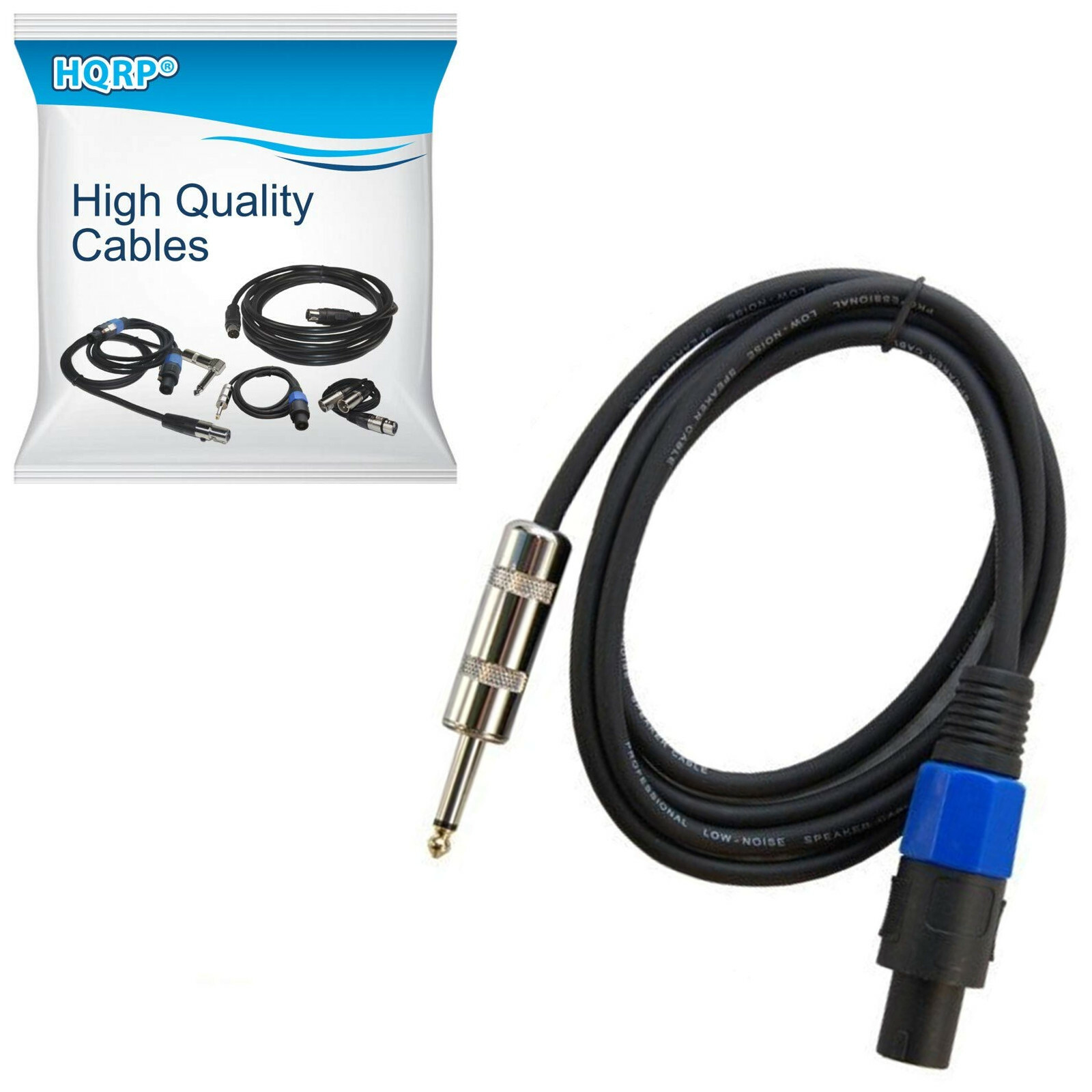 HQRP 6 ft Speakon to 1/4-inch TS Speaker Cable for Professional Audio Systems