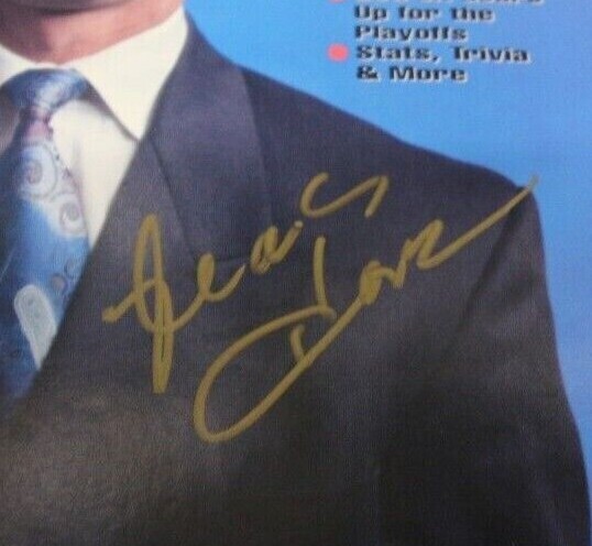 1995 DETROIT RED WINGS NHL PROGRAM PLAYOFF ISSUE GORDIE / MARK HOWE MARK SIGNED