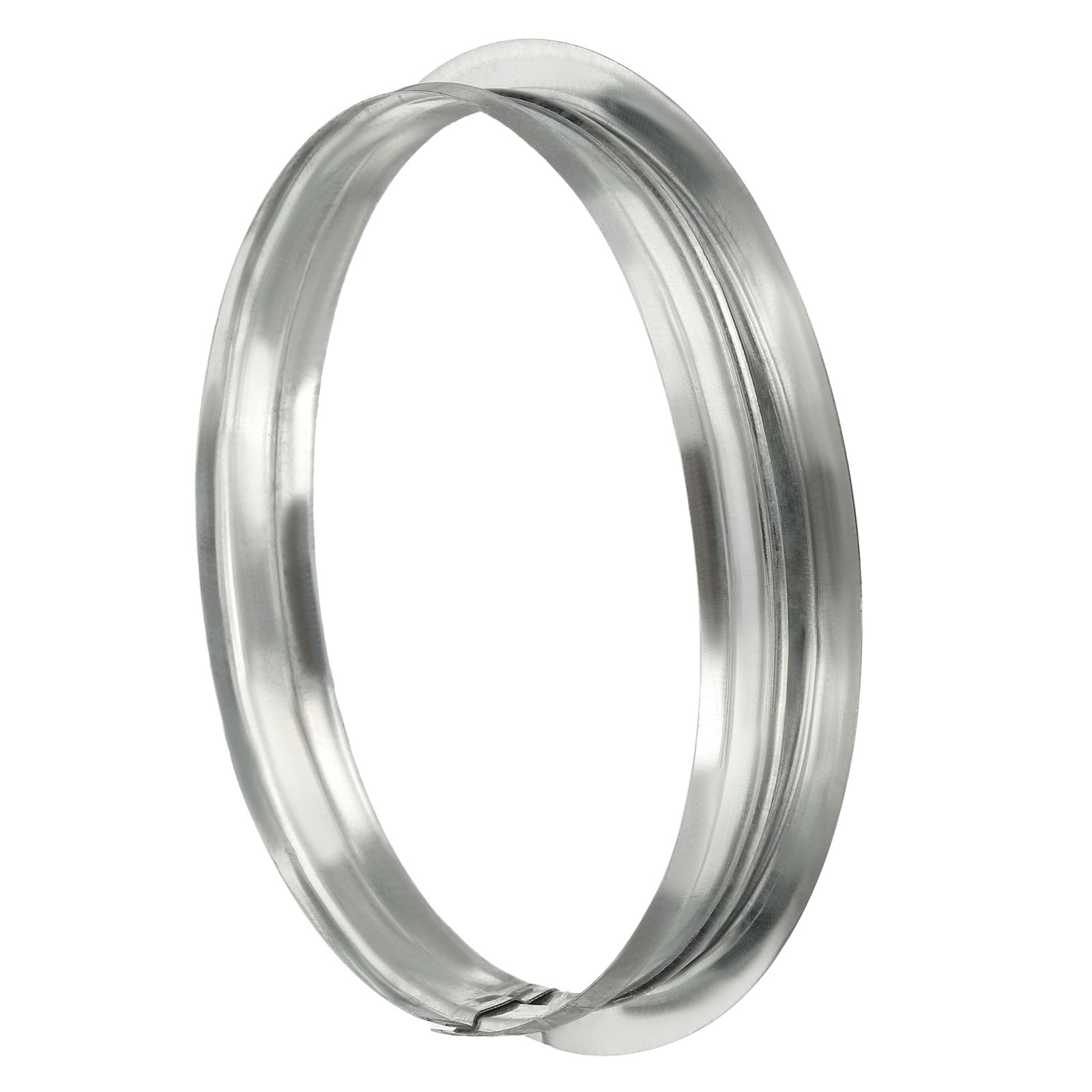 8 Inch Round Galvanized Steel Duct Connector Flange, Silver Tone