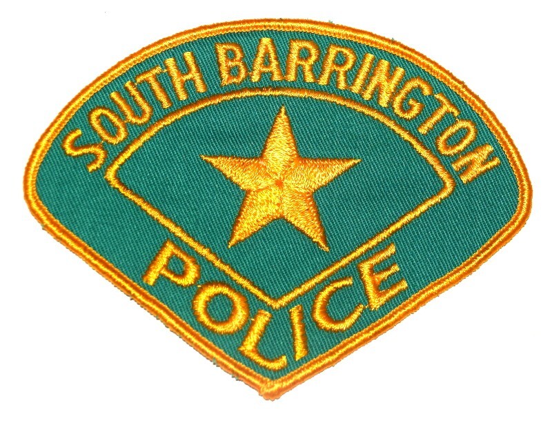 SOUTH BARRINGTON ILLINOIS IL Sheriff or Police Patch GOLD STAR VINTAGE OLD MESH