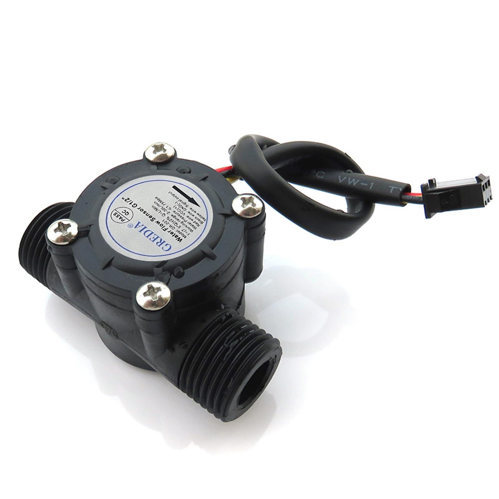 1/2 Inch FoodGrade Hall Effect Water Flow Sensor Switch Flowmeter 2 PCS