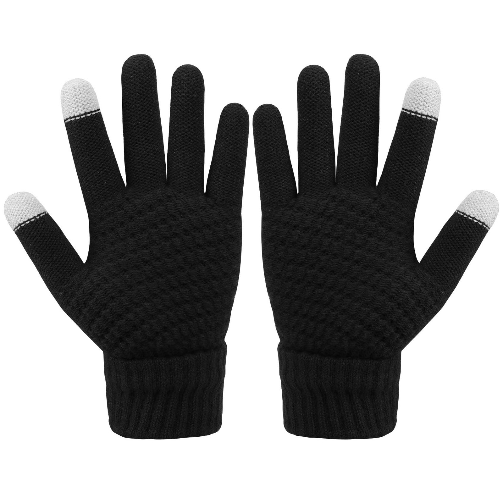 Winter Gloves for Women - Touch Screen, Cold Weather, Gifts Under $10 Black