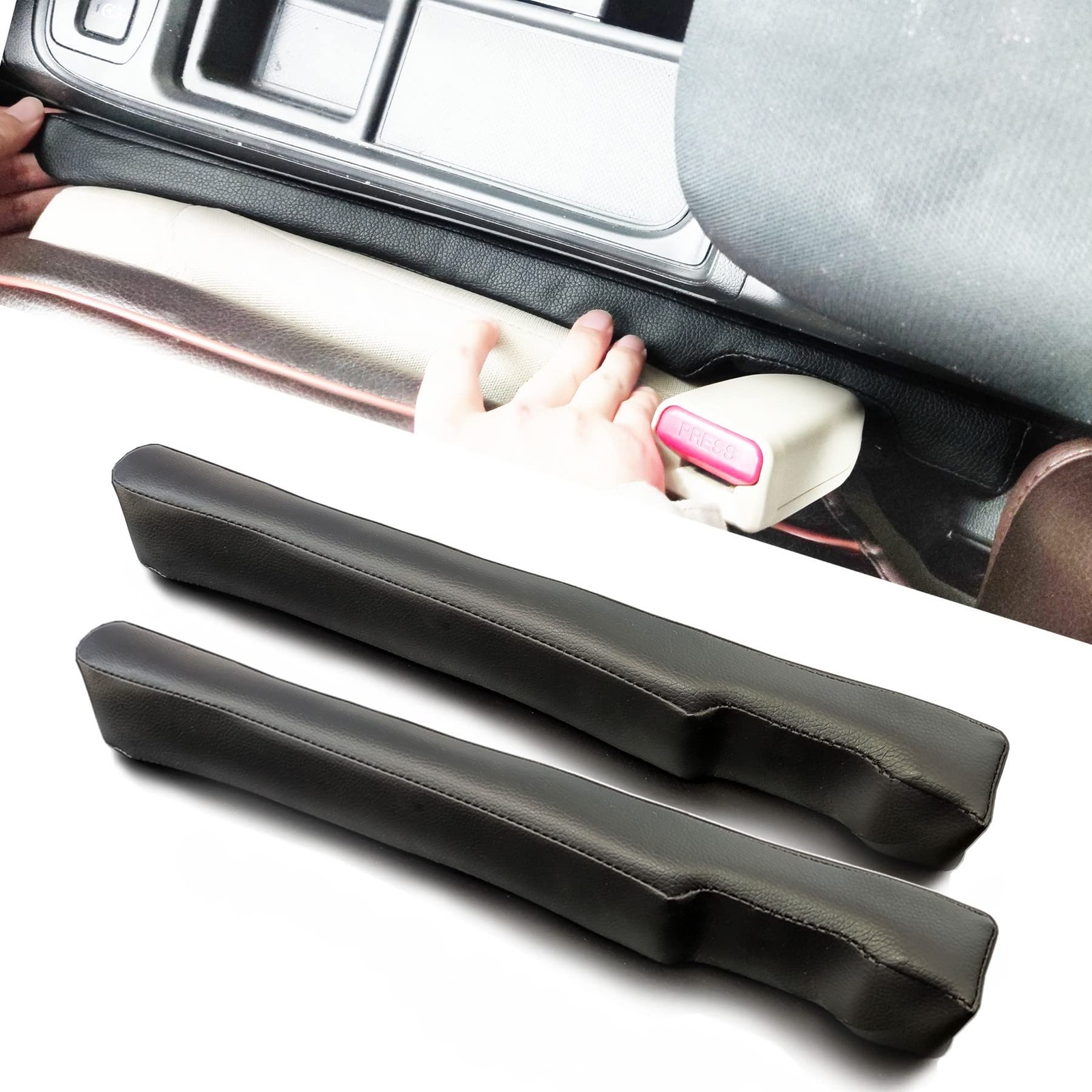 Leather Seat Gap Filler, No Drop Seat Guard Universal for Car SUV, Truck to F...