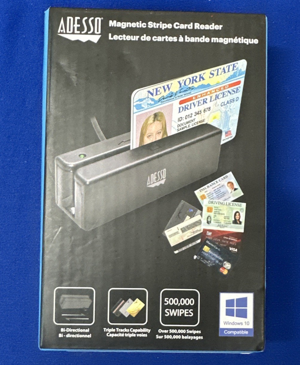 Adesso MSR-100 Magnetic Stripe Card Reader