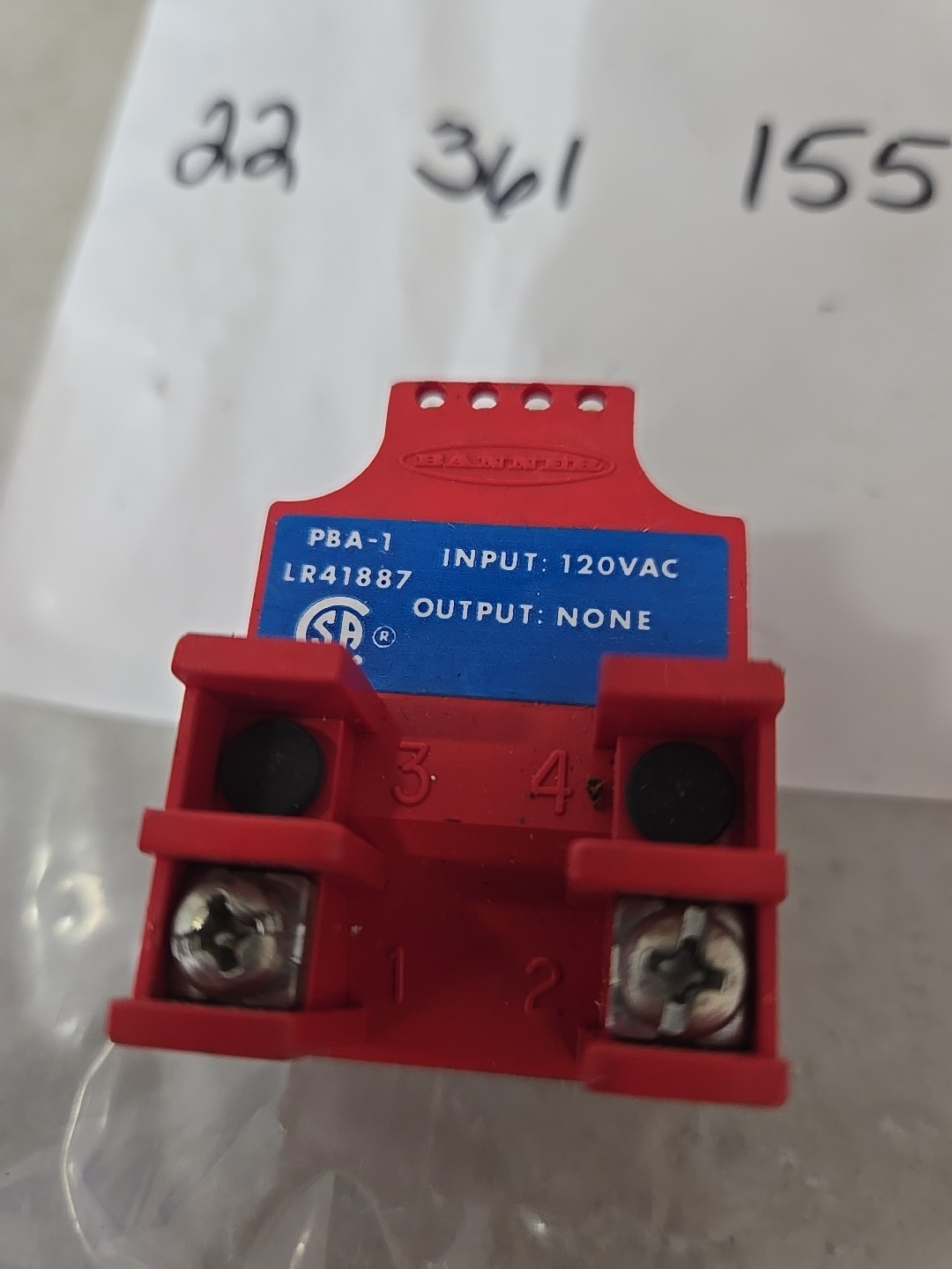 BANNER SENSOR PBA-1 LR41887 NEW