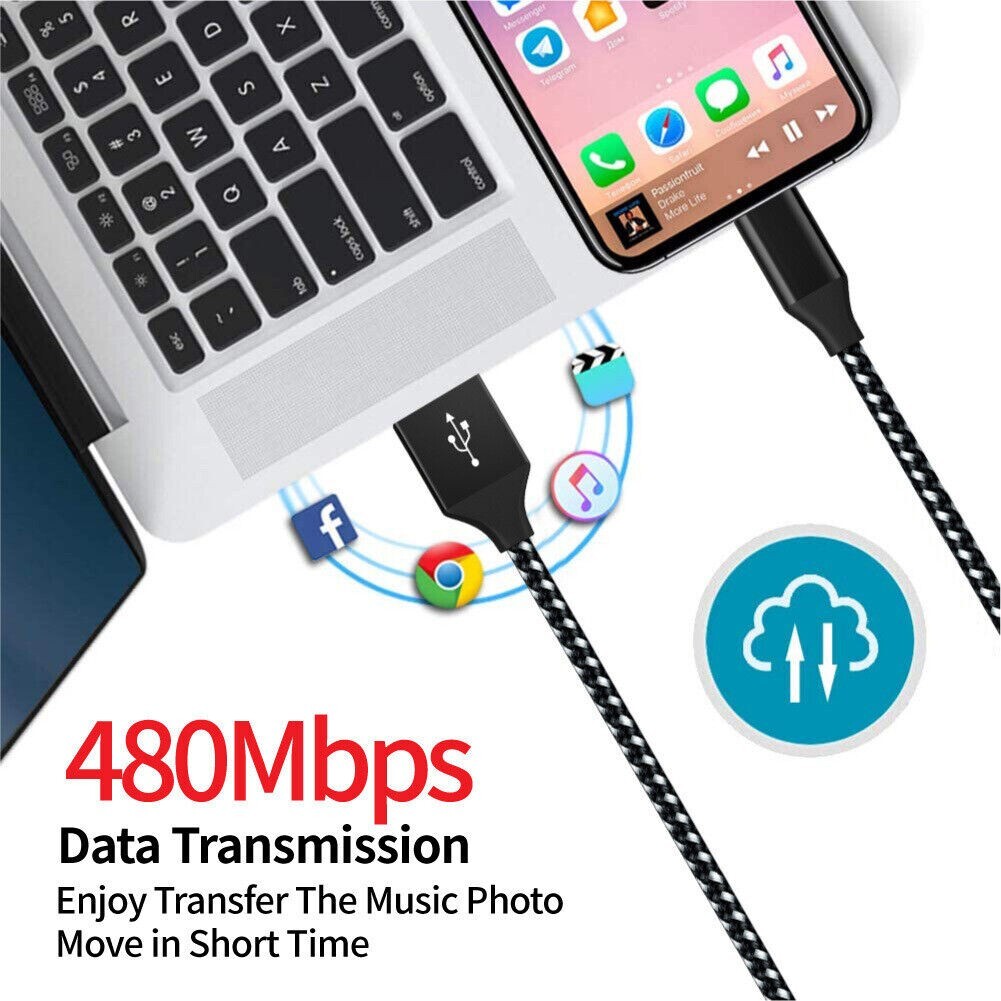 Heavy Duty Charging Phone Cable Type-C USB-C For Samsung Android LG Charger