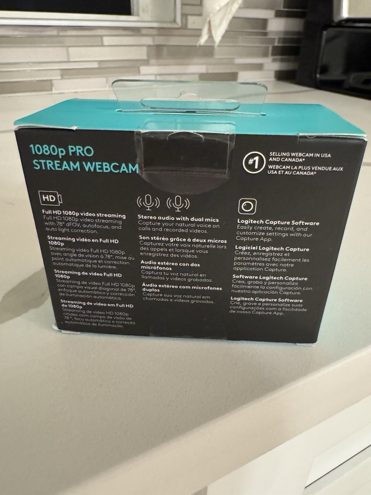 Logitech Pro Stream Webcam 1080p High Definition HD 30 fps Autofocus