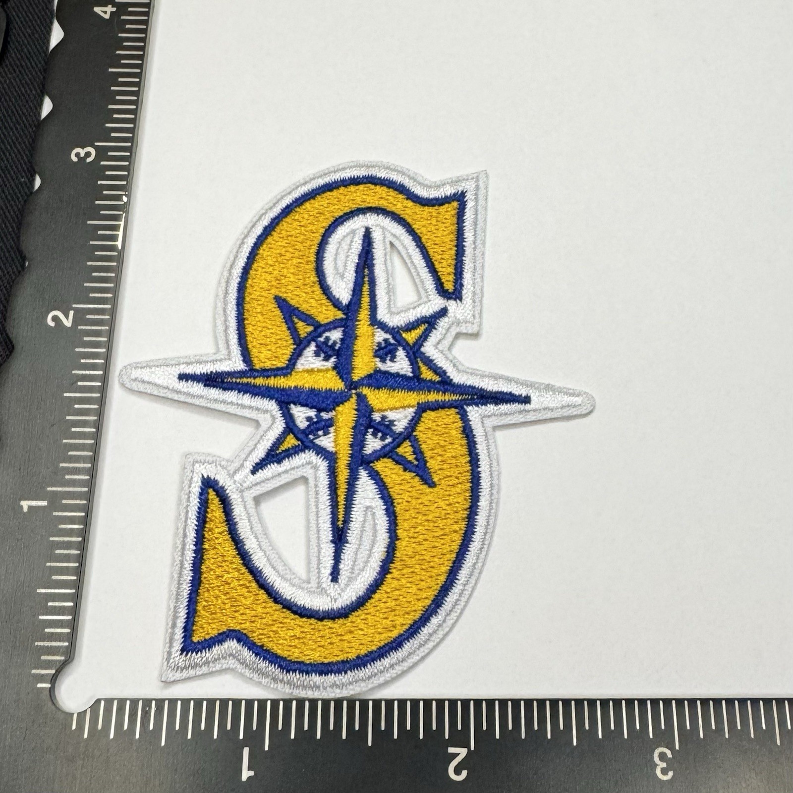 Seattle Mariners S Iron /Sew On Embroidered Patch Yellow