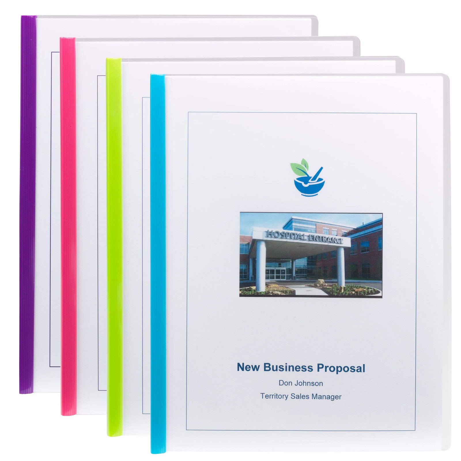 Poly Report Cover with Sliding Bar, 25 Sheet Capacity, Letter Size, Assorted ...