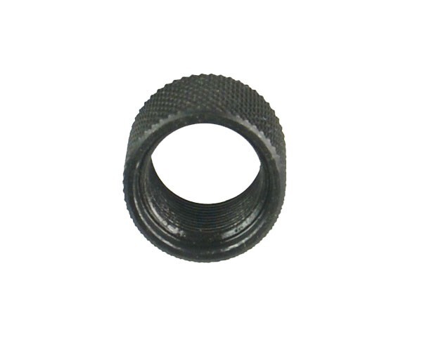 Steel Black 1/2x36 1/2"-36 TPI Female Thread Protector Knurled Cover Thin Type