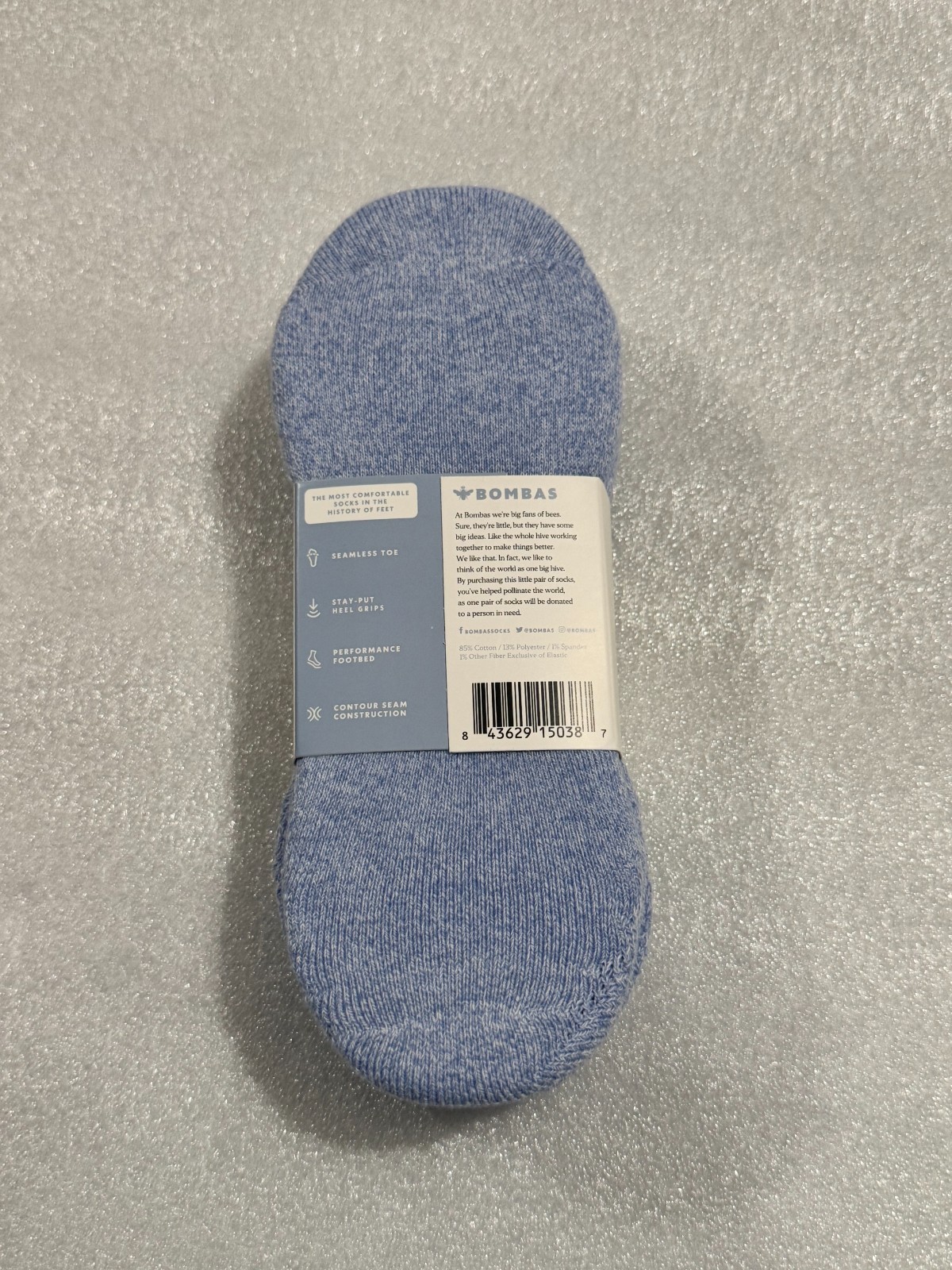 New Bombas Womens Casual Socks LAVENDER Medium No Show 4 ct lot