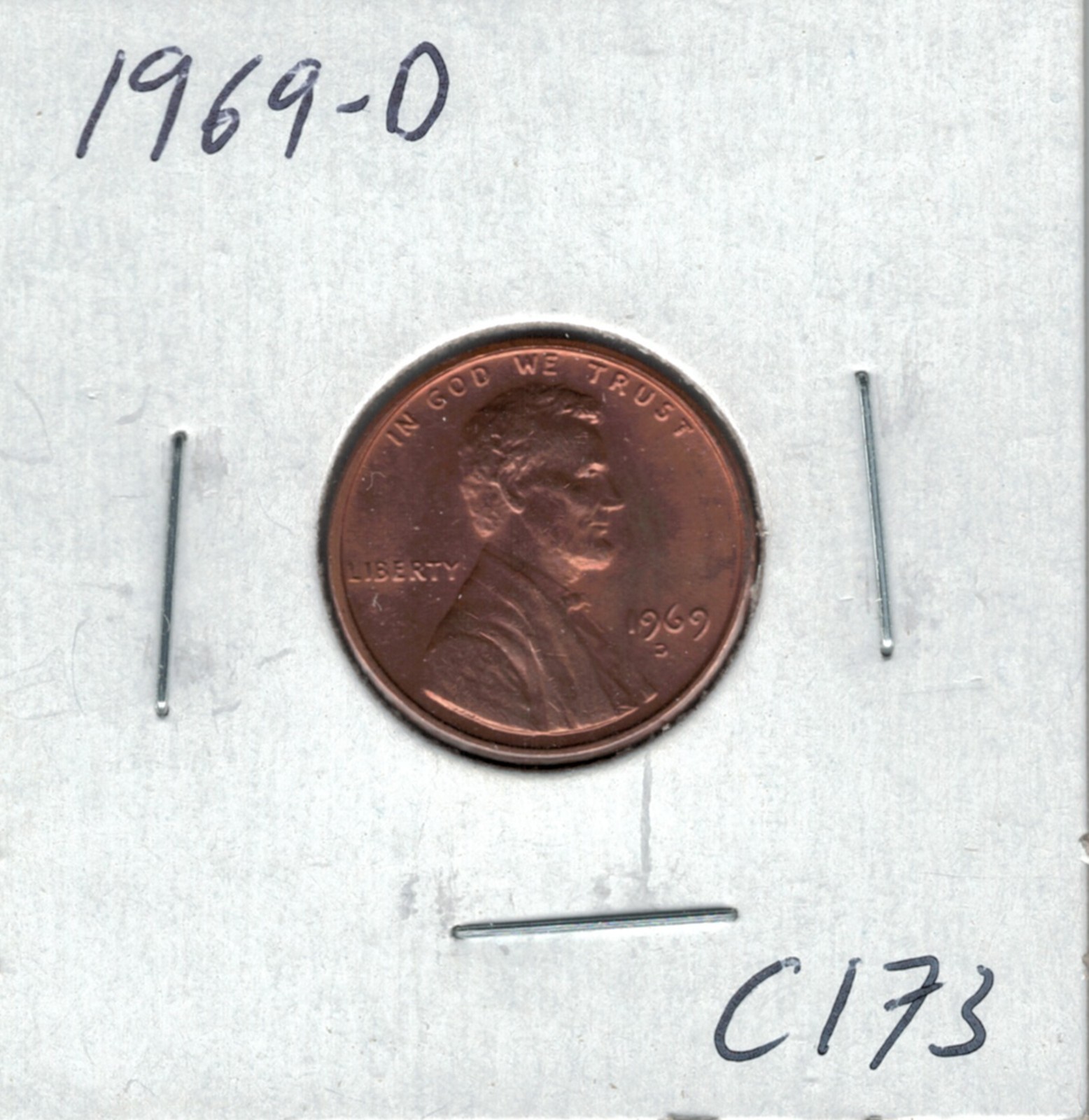 1969 D Lincoln Memorial Penny C173 !!!Free Shipping!!!
