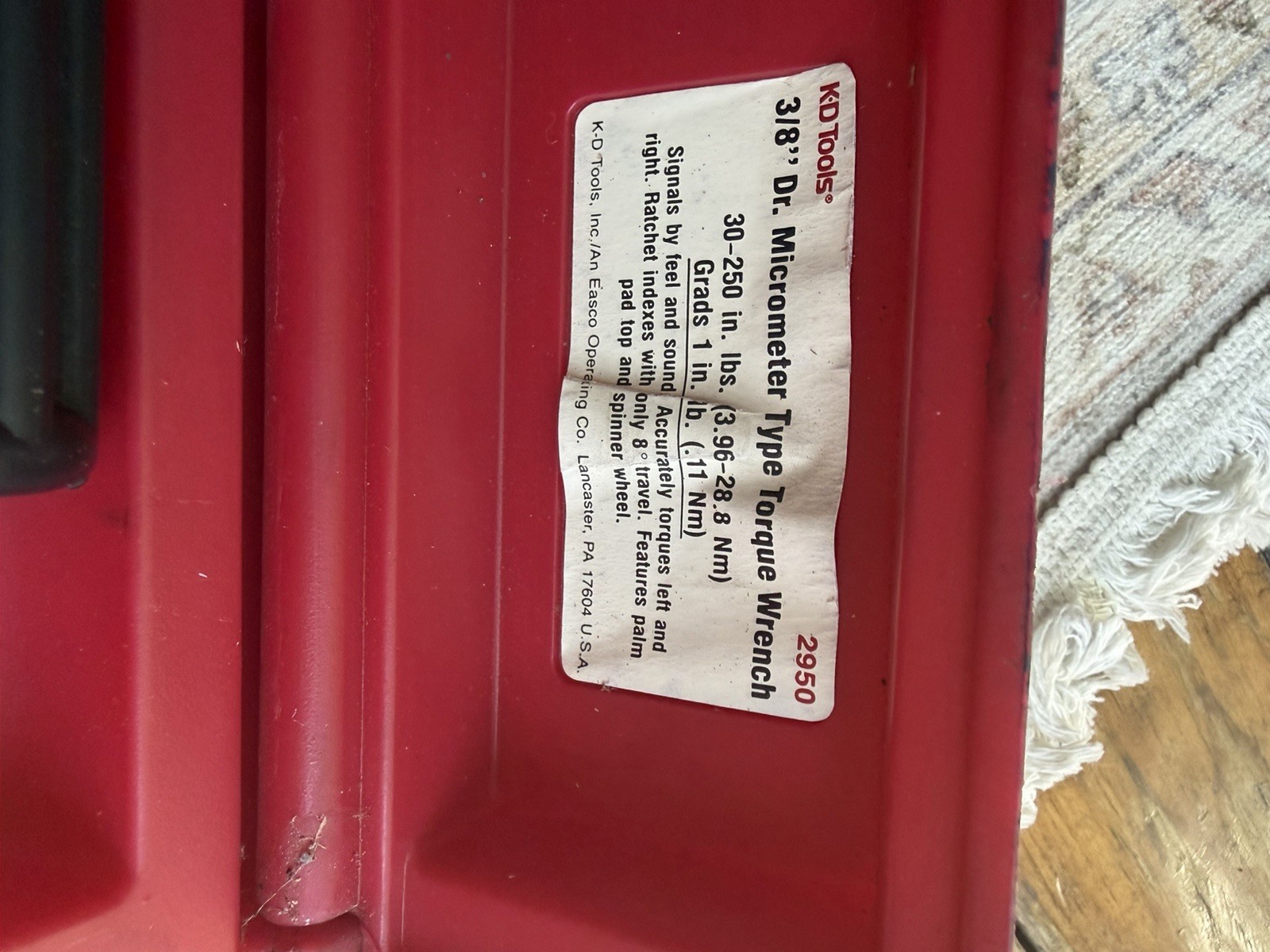 3/8" Dr. Micrometer Type Torque Wrench 2950 (30-250)