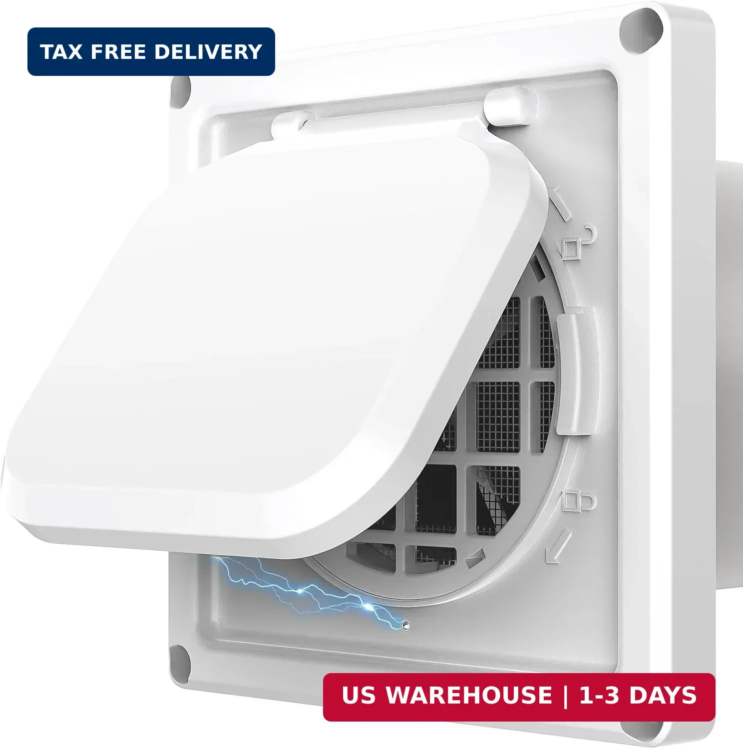 Dryer Vent Cover Outside 4 inch, Magnetic Door Design, Durable Airflow Vent with