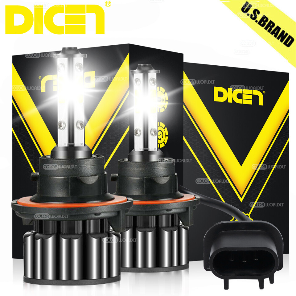 2X H13 9008 LED Headlight Super Bright Bulbs Kit 420000LM White Hi-Lo Beam 6000K