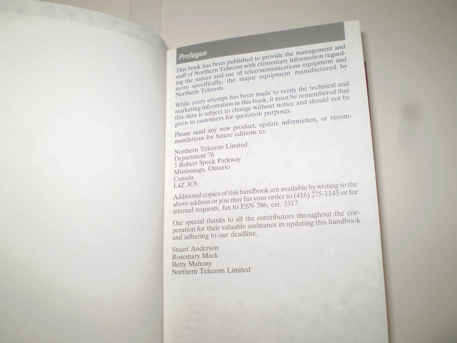 Vintage Northern Telecom documents
