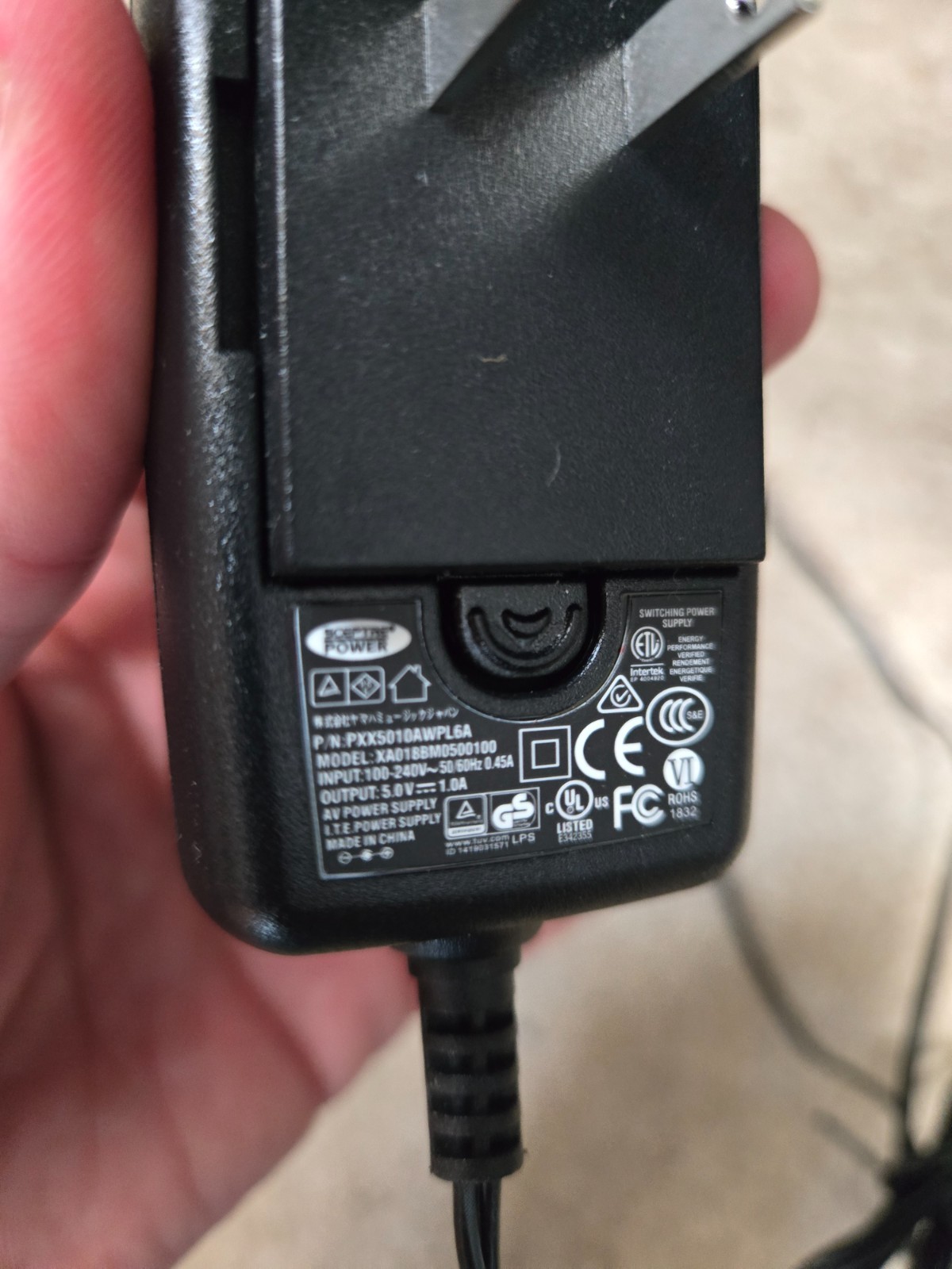 Sceptre Power AX018BM0500100 Power Adapter