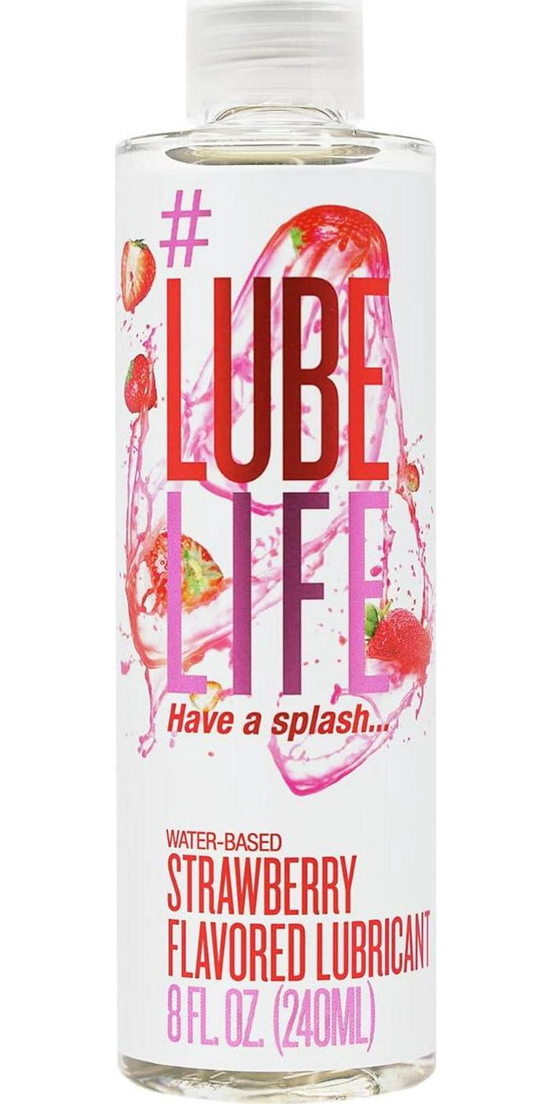 LubeLife Water-Based Strawberry Flavored Lubricant Personal Lube for Men Women a