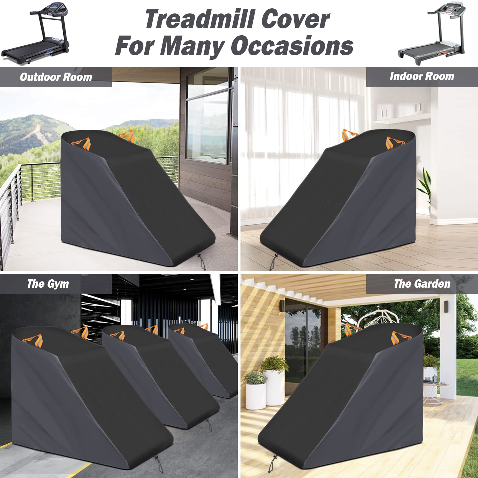 Treadmill Cover Waterproof Dustproof Running Machine Cover Exercise Workout E...