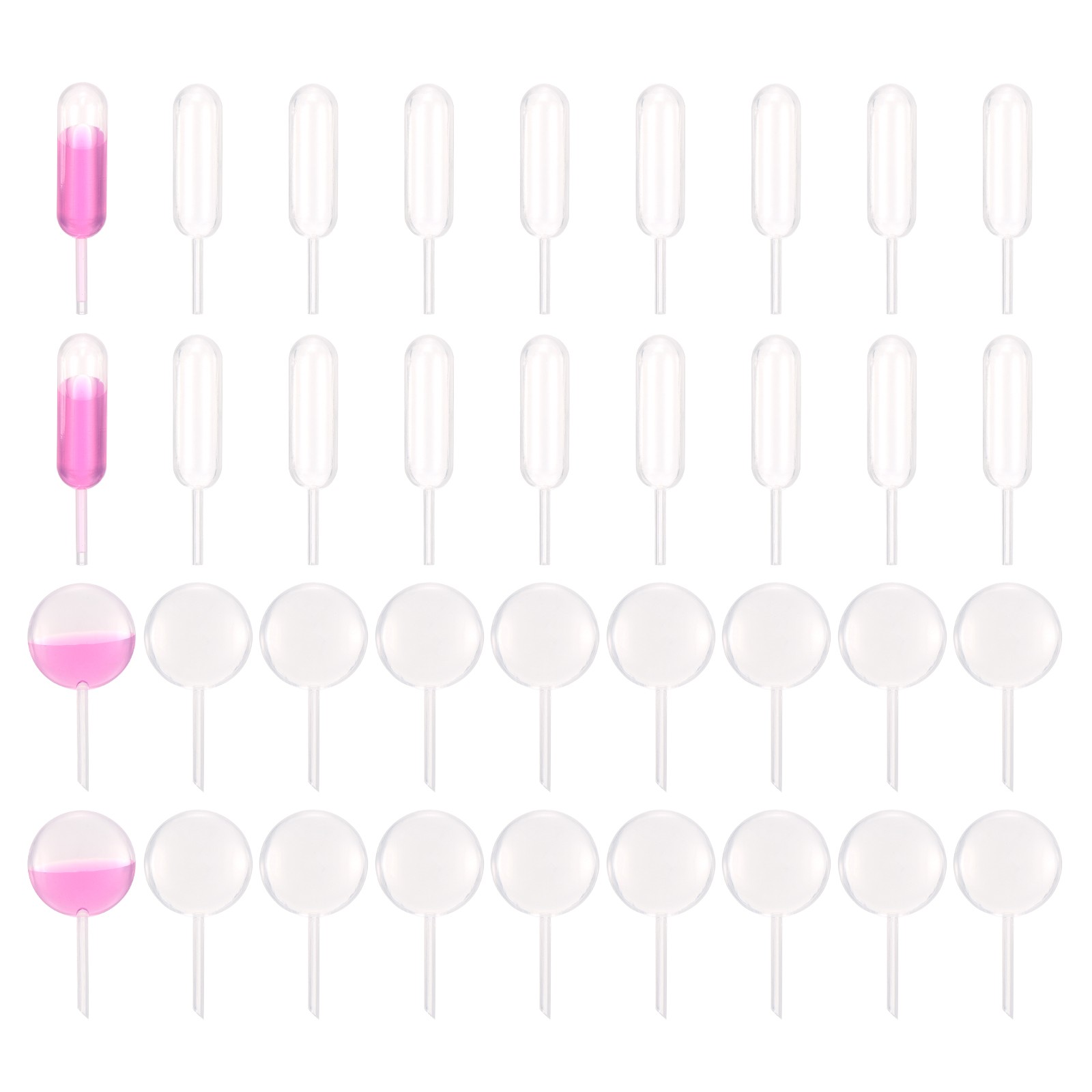 100pcs, Cupcakes Pipettes 4ml Cake Pipettes Clear Dropper/Round