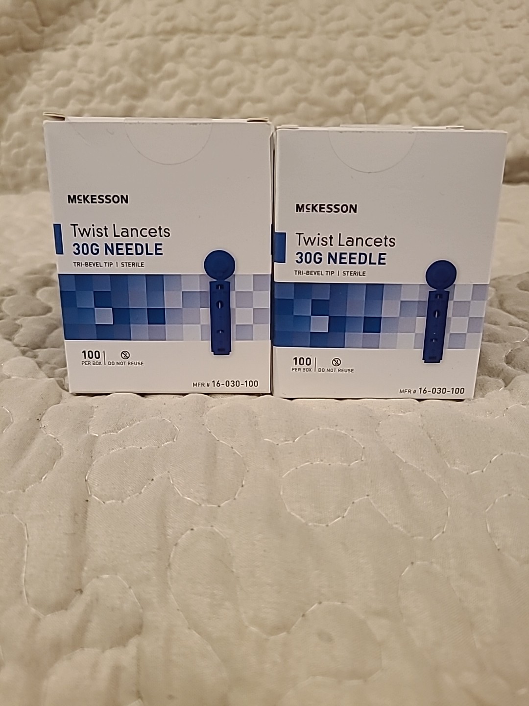 McKesson 30g Twist Lancets Sterile 4 Packs of 100 Lancets New Sealed