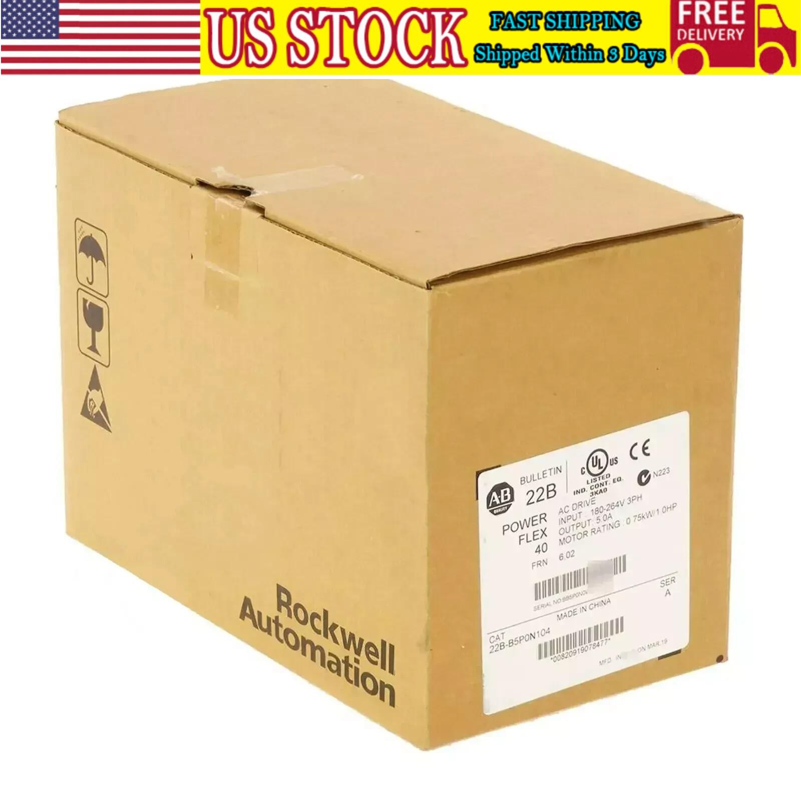 NEW Allen-Bradley 22B-B5P0N104 PowerFlex 40 AC Drive 1HP US Free Tax