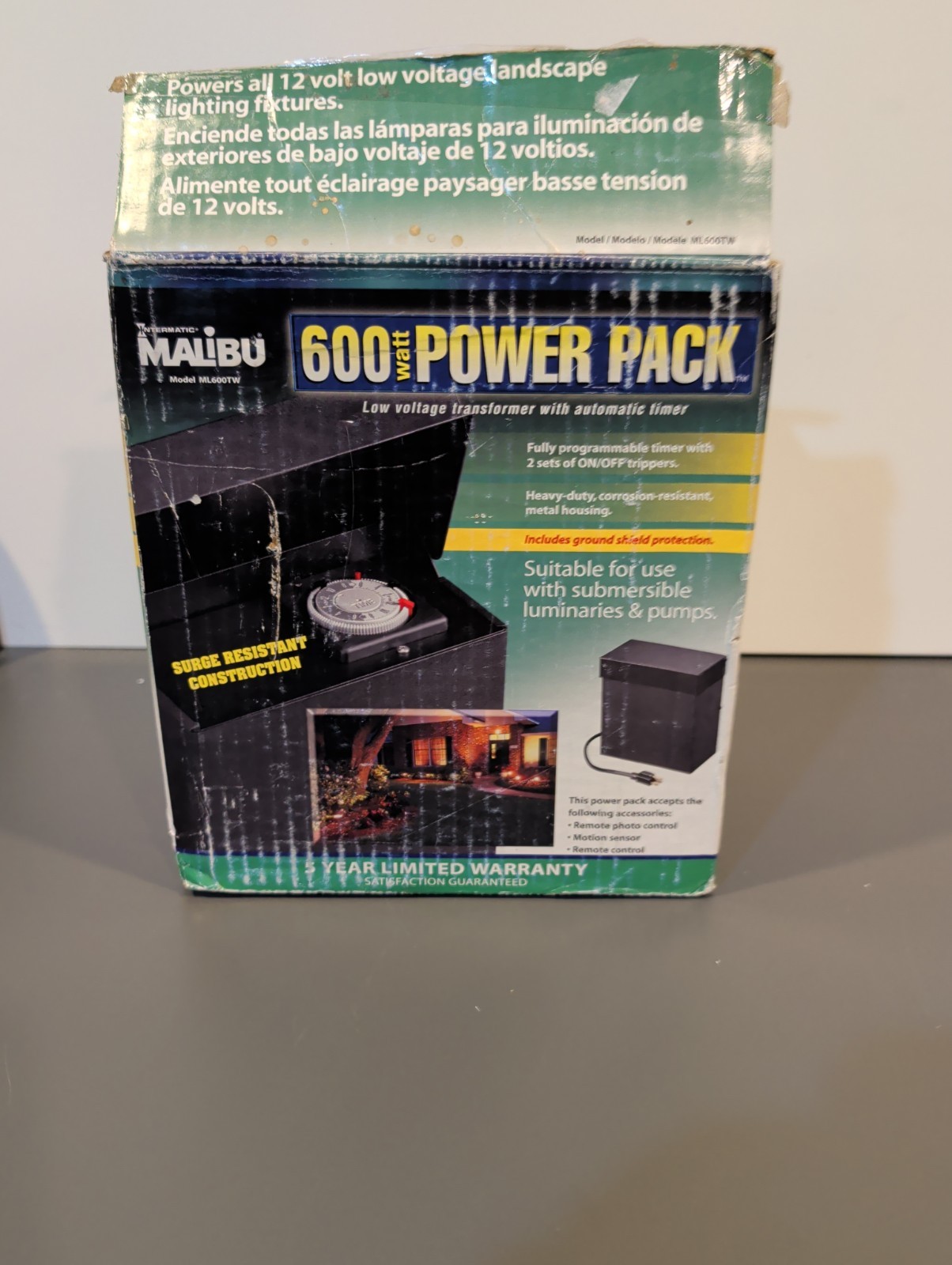 Intermatic Malibu ML600TW 600W Low Voltage Transformer Power Pack Timer New Open